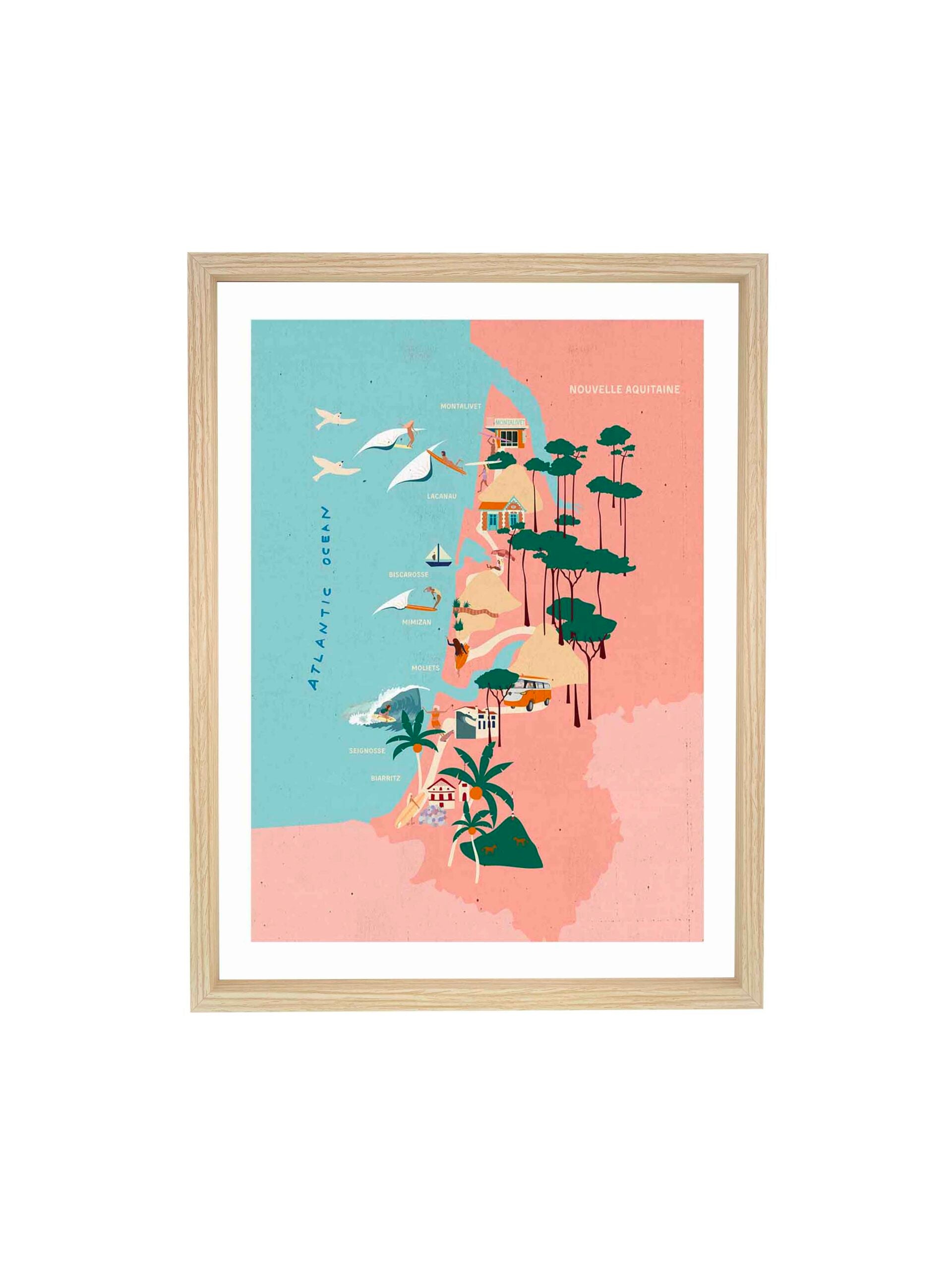 Poster ARTTOR 30x40cm – Surf, Plage, Sport, Déco Murale