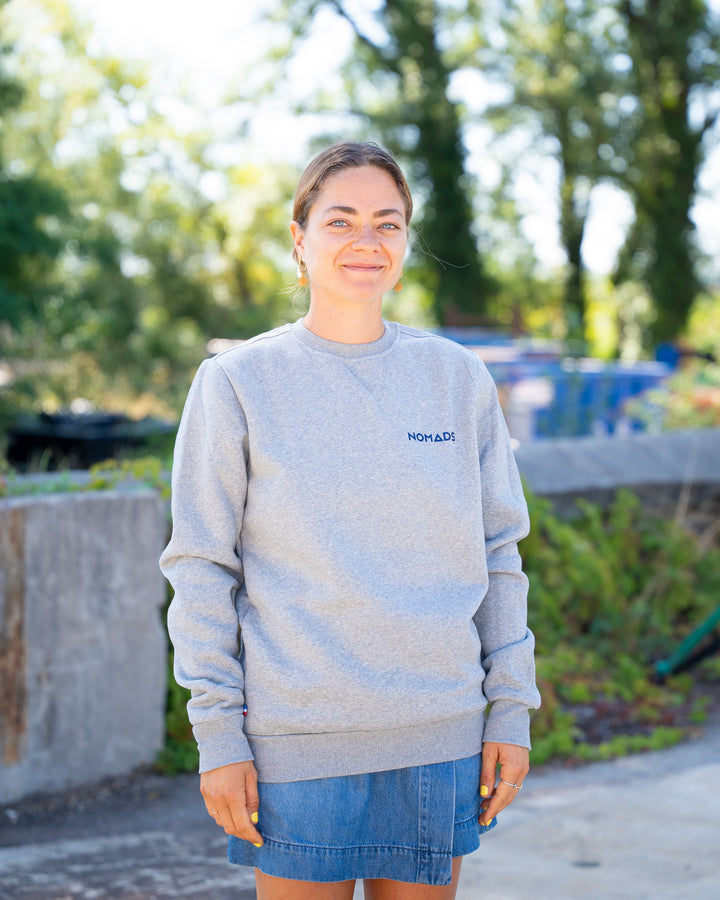 Sweat col rond Femme Gris
