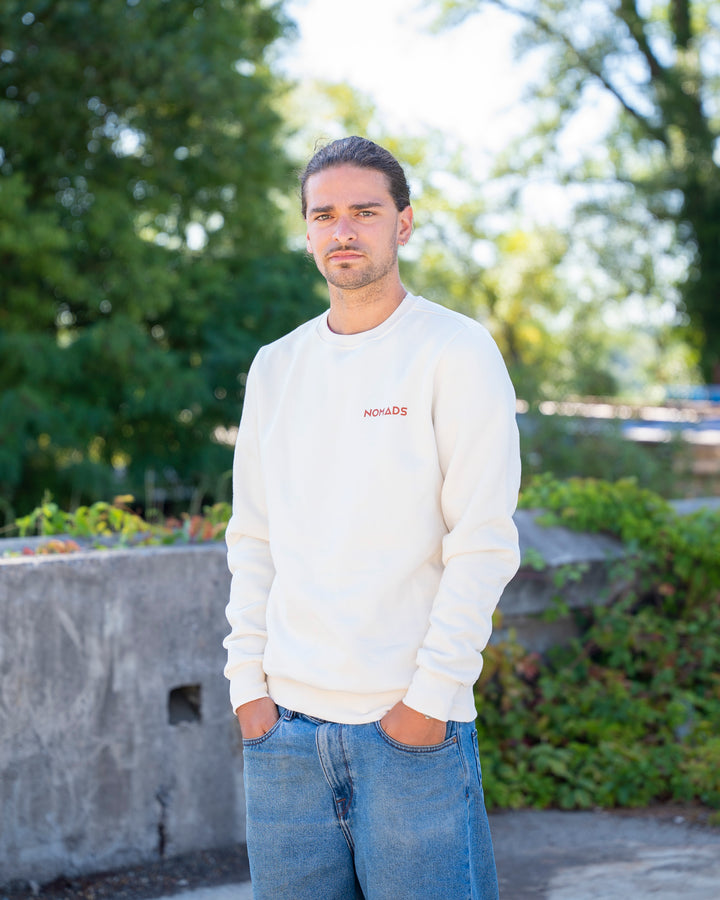 Sweat col rond Homme Écru