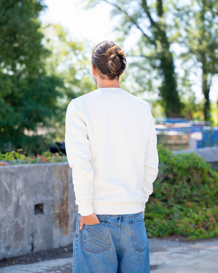Sweat col rond Homme Écru
