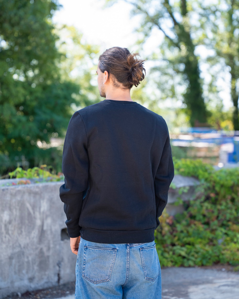 Sweat col rond Homme Noir