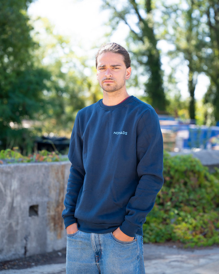 Sweat col rond Homme Bleu Marine