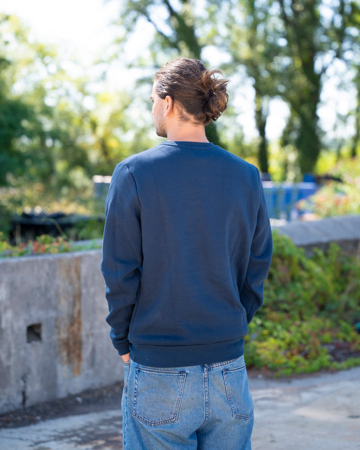 Sweat col rond Homme Bleu Marine