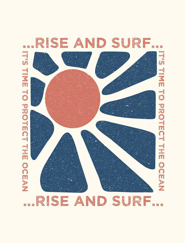 Affiche "Rise and surf"