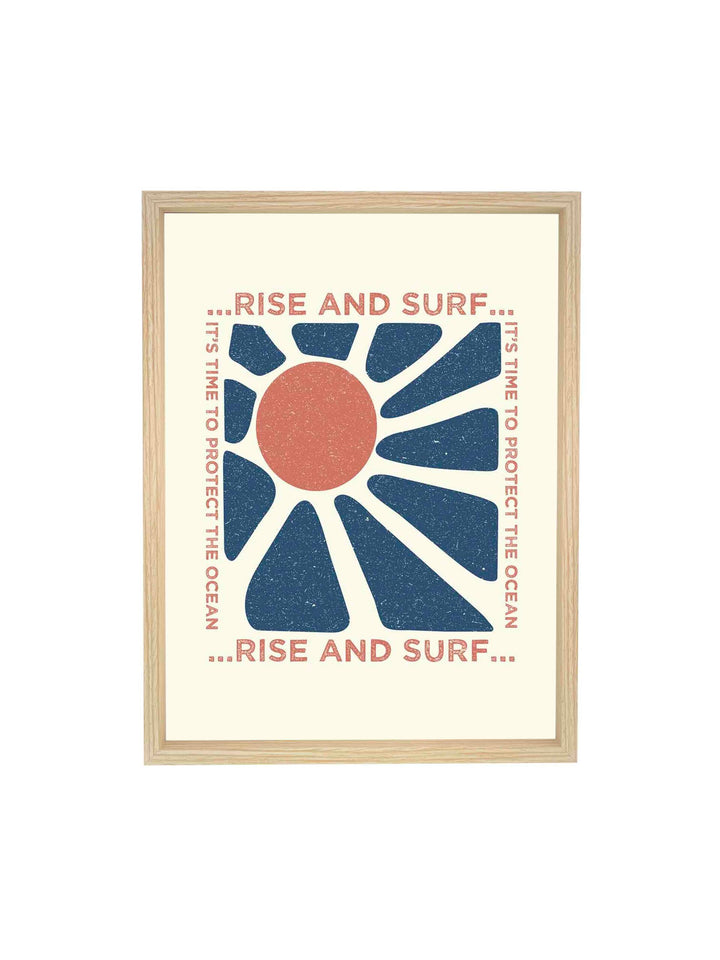 Affiche "Rise and surf"