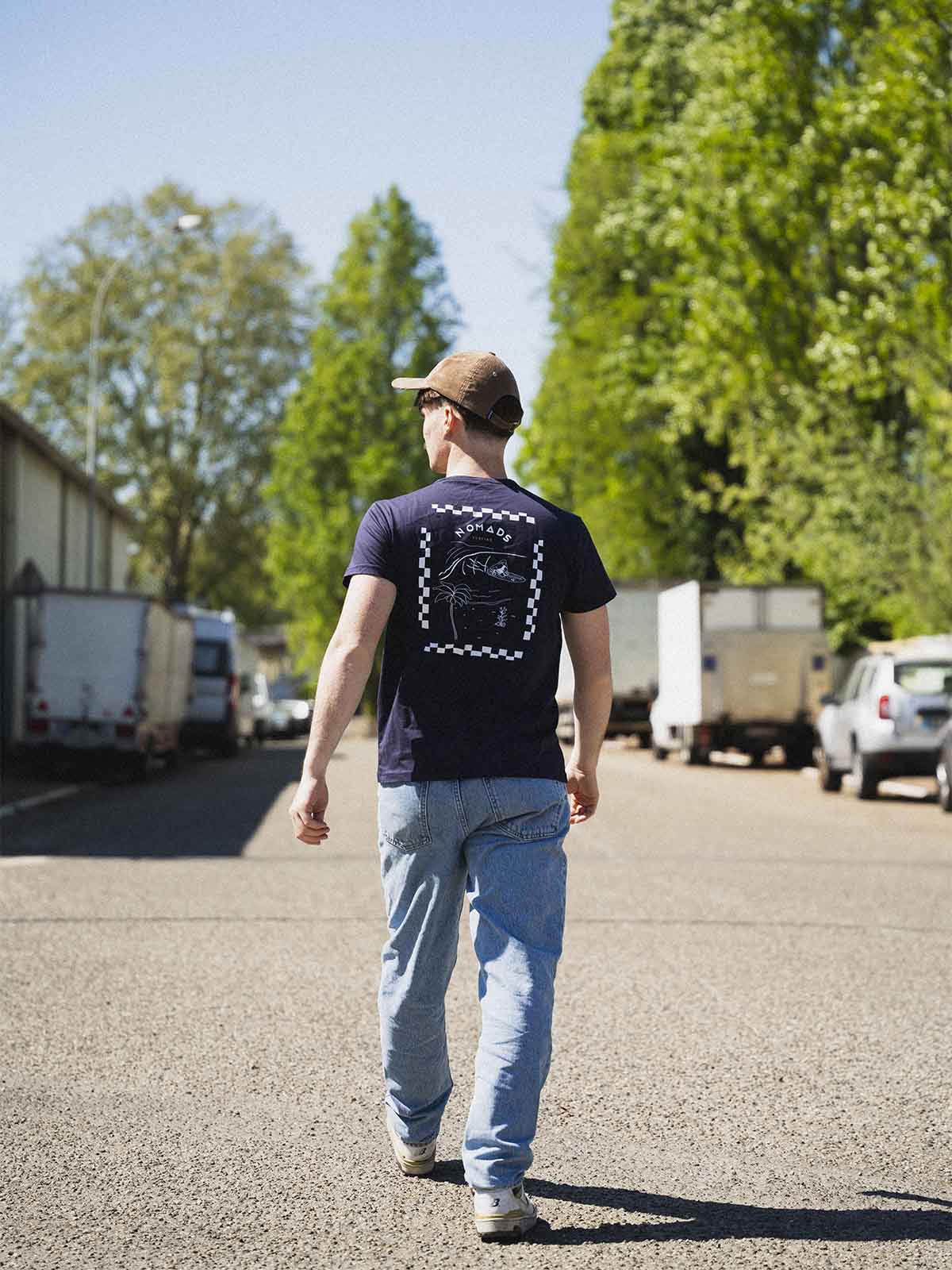 Tee-shirt Homme Bleu