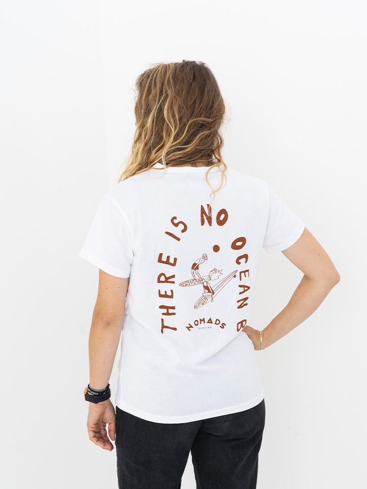 Women's White T-shirt No Ocean B
