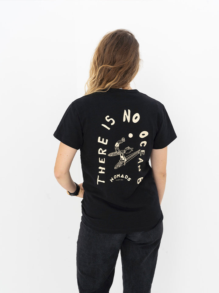 Women's Black T-shirt No Ocean B