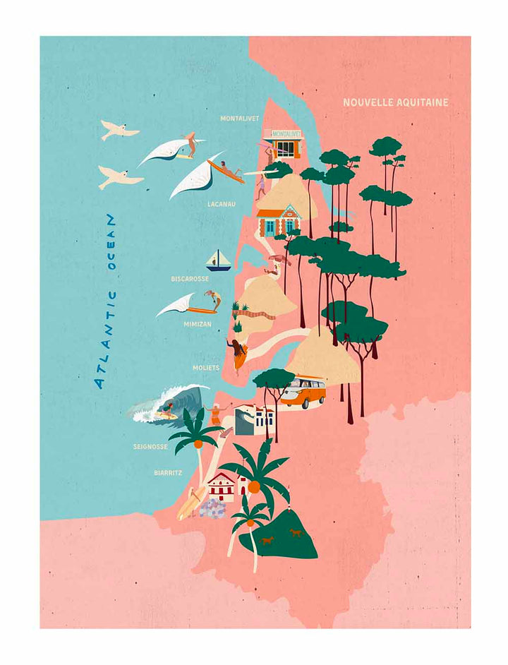 Surf spots poster